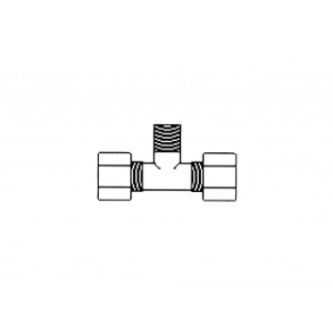 JC 60-6-4 Aquapro Тройник трубка 3/8x1/4 (резьба)
