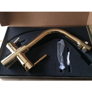 Кран чистой воды, совмещенный со смесителем, Bright Gold (NKD 0212 BG)