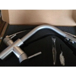 Кран чистой воды, совмещенный со смесителем, матовый никель (NKD 0212 SN)