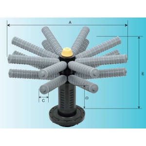 Распред. система нижняя JD430 для корпусов, 56”~65” (для бок. посадки)