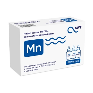 AWT Тест-набор Mn (марганец от 0,05 до 2 мг/л. 40 тестов)