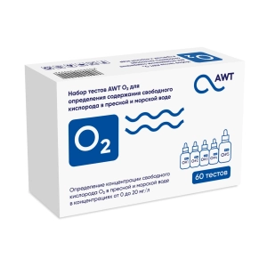 AWT Тест-набор O2 (свободный кислород 1-20 мг/л. 60 тестов)